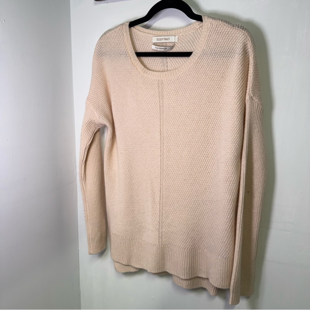 Ellen Tracy Cashmere blush sweater : Medium